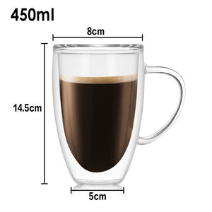 Heat Resistant Glass Mug Cup, Glassware & Drinkware